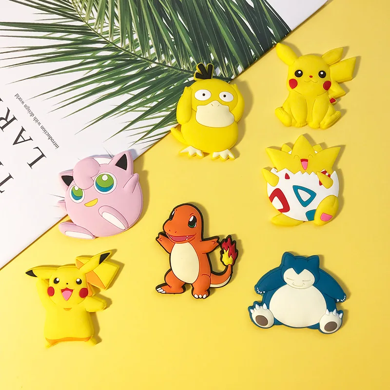 Cartoon Pokemon Pikachu Fridge Magnets Kawaii Snorlax Eevee Refrigerator Memo Magnet Fridge Stickers Decorations Kids Gifts Toys