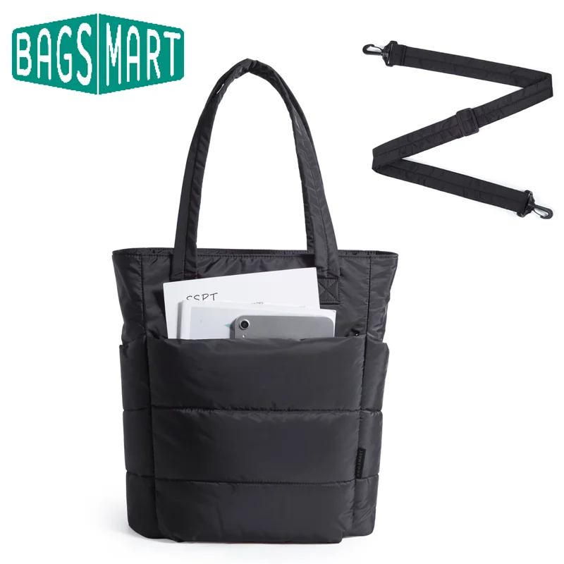 

BAGSMART большая вместительная сумка для работы и поездок на работу, водонепроницаемая многофункциональная сумка через плечо, женская сумка