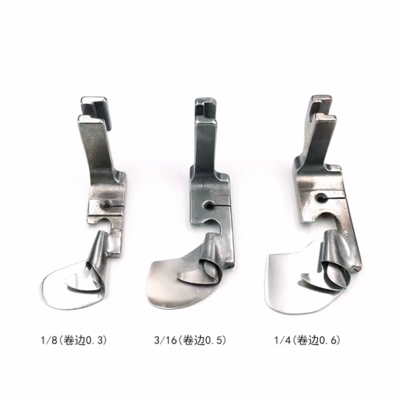 

P351 Machine Flat Arc Hemming Presser Foot 0.3 Bottom Hem Device 0.6 Hemming Industrial Sewing Tool