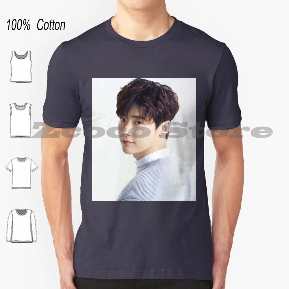 

Lee Jong Suk 2022-Cute Photo 100% хлопок Мягкая модная футболка для мужчин и женщин Lee Jong Suk Jong Suk Lee Jongsuk Jongsuk While You