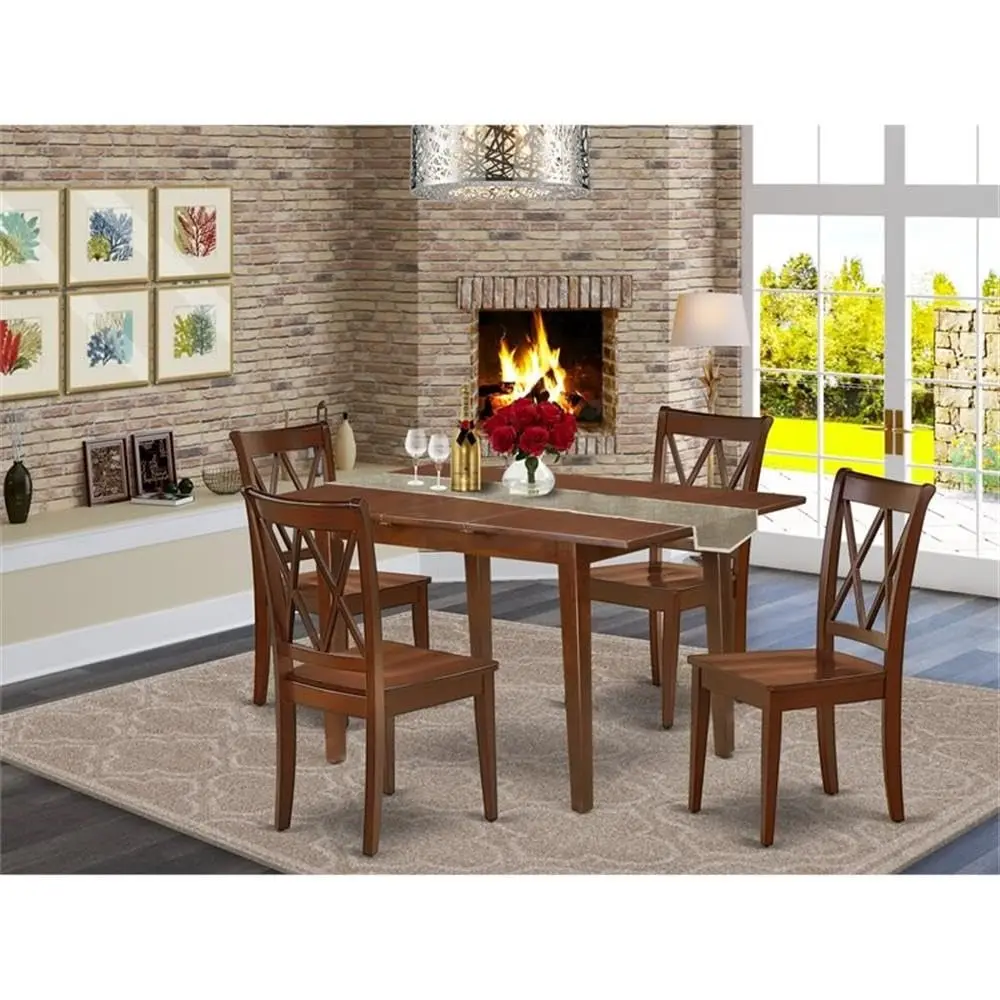 5 Piece Dining Room Table Set Includes a Rectangle Kitchen Table with Butterfly Leaf and 4 Dining, Customized