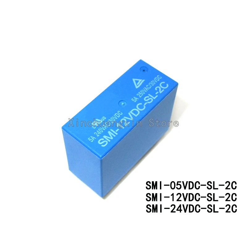 1PCS/Lot Original power relay SMI-12VDC-SL-2C SMI-5VDC-SL-A SMI-24VDC-SL-A 5A8-pin two-open two-closed