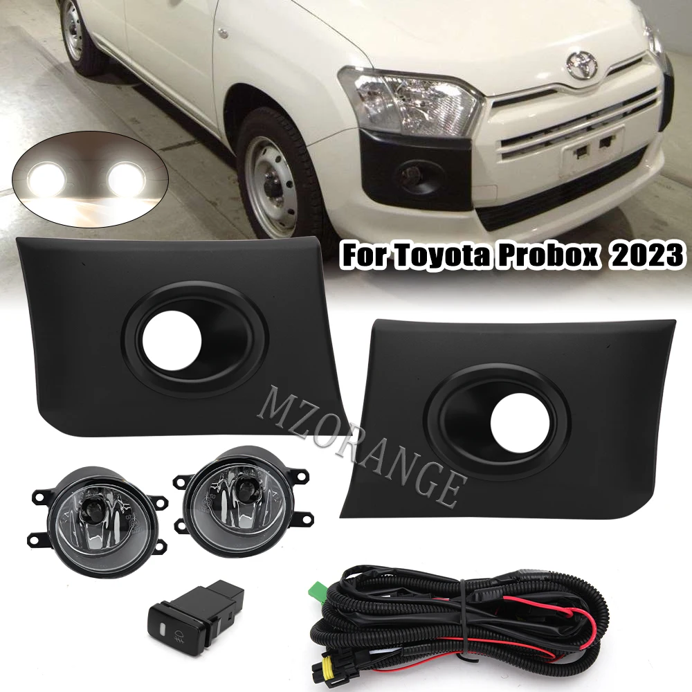 For Toyota Probox Succeed 2016-2023 Car Fog Lights Headlight Front Bumper Foglamp cover frame wiring Waterproof 12V  Accessories