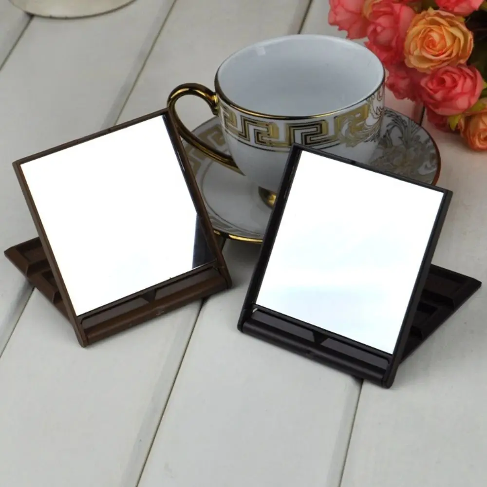 Creativity Chocolate Shaped Chocolate Mirror Folding Kawaii Portable Mirror Portable Lightweight Makeup Mirror Home