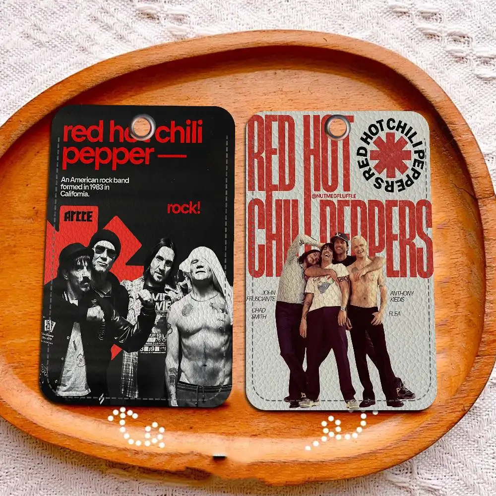 Llavero de la banda de funk rock Red Hot Chili Peppers, tarjetero, para tarjetas de identificación, bancarias, de autobús y de crédito