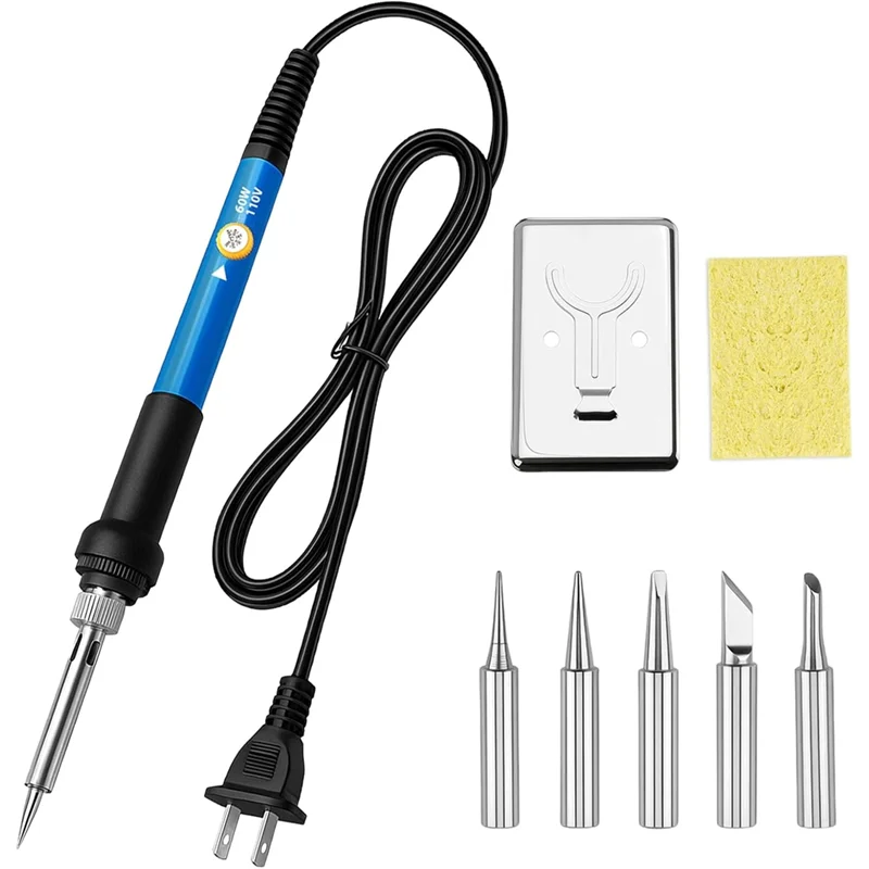 ABAE-Wood لمجموعة بيروغرافي، حديد قابل للتعديل لدرجة الحرارة بـ 6 درجات الحرارة مع 5 أطراف وإسفنجة، لأداة حرق الخشب للحرف الفنية DIY US Pl