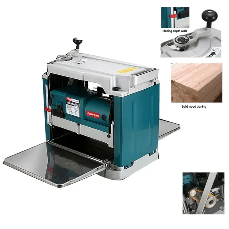 

1850W 220V Multi-function Electric Planer Woodworking Power Tool Home Single-Sided Fully Automatic Desktop Machinery Wood Planer