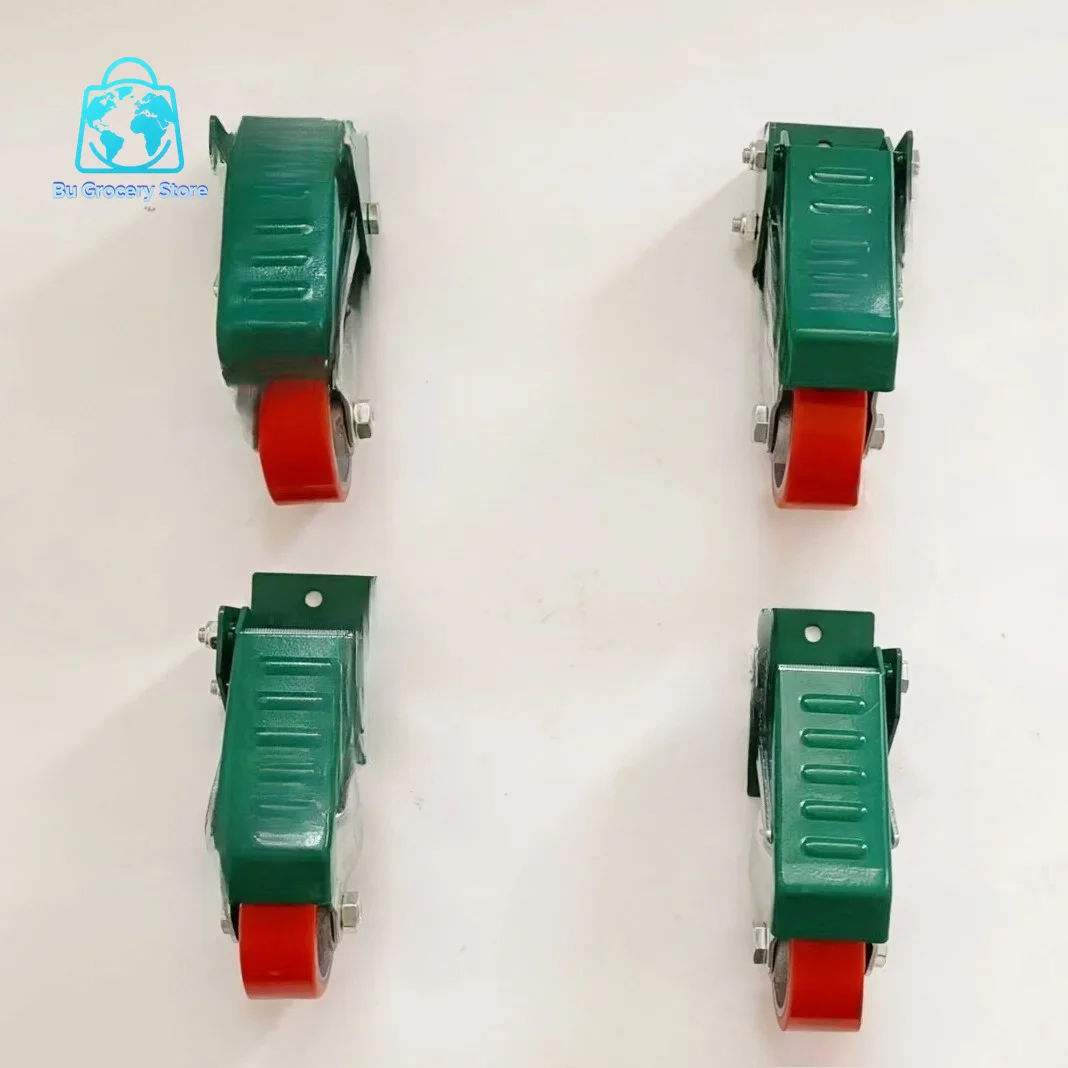 3 inch iron core polyurethane heavy duty casters, woodworking table pedal lift casters