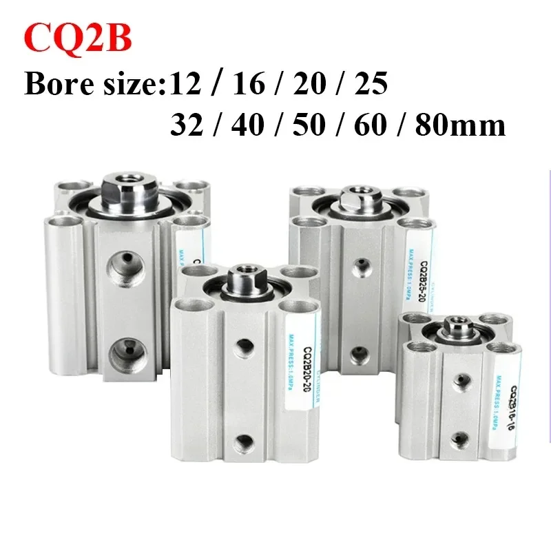 Air Cylinder CQ2B Double Acting Thin Compact Cylinder CQ2B12 CQ2B16 CQ2B20 CQ2B25 CQ2B32 CQ2B40 Stroke 5-100mm