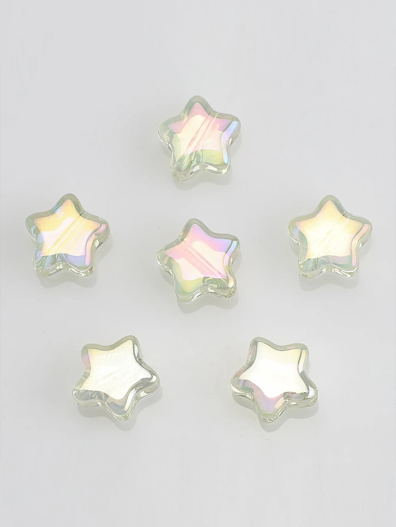 50 stks/partij Crystal Star Pendats 8mm Facet Glas Losse Kralen Handgemaakt Voor Sieraden DIY Maken Accessoires Groothandel In Bulk