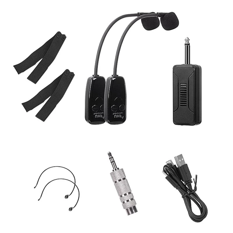 AA67-Wireless Pickup For Erhu 1-To-2 Performance Professional Amplifier High Fidelity Instrument Wireless Microphone Clip,