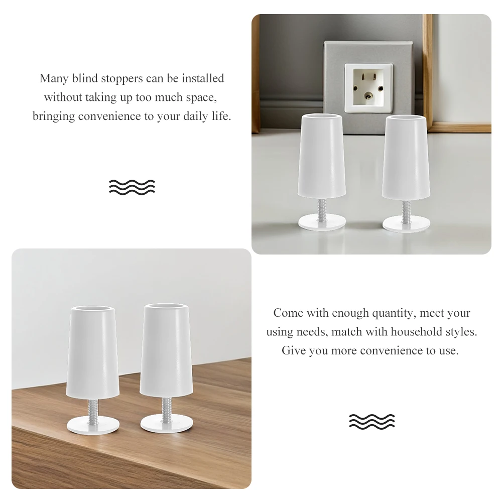 

2pcs Curtain Limiter Blinds Replacement Parts Adjustable Repair Tabs Plastic Aluminum Sturdy Compact Simple Design