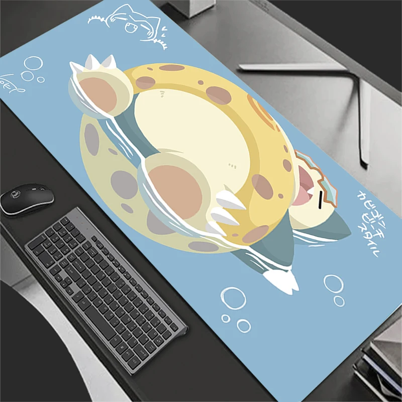 Duża podkładka pod mysz do e-sportu, gładka, elastyczna, gumowa, XXL, dla graczy, do komputera PC, klawiatury, biura, laptopa, kawaii, P-Pokemons, Snorlax, podkładka pod mysz