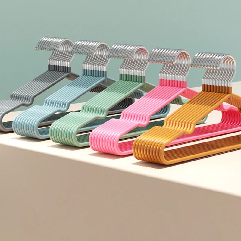 10 szt. Antypoślizgowy zanurzeniowy plastikowy wieszak na ubrania dormitorium suszenie ubrań ubrań dla dorosłych suszarka do ubrań gospodarstwa domowego grube ubrania wsparcie