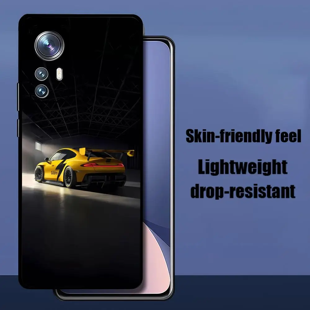 حافظة هاتف Supcar X-Xiaomi Su7 Ultra لهاتف Xiaomi Redmi Note 15 14T 13Lite 12S 5g 4g Pro Plus حافظة ناعمة سوداء حماية كاملة
