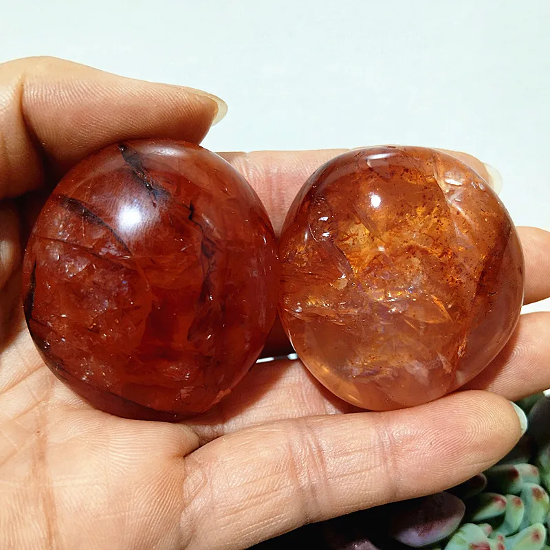 

High quality Natural Stone Red Hematoid quartz Crystal palm Meditate Energy Chakra Healing Feng Shui Crystal Home Decoration