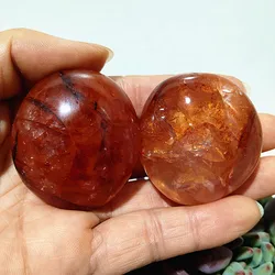 High quality Natural Stone Red Hematoid quartz Crystal palm Meditate Energy Chakra Healing Feng Shui Crystal Home Decoration