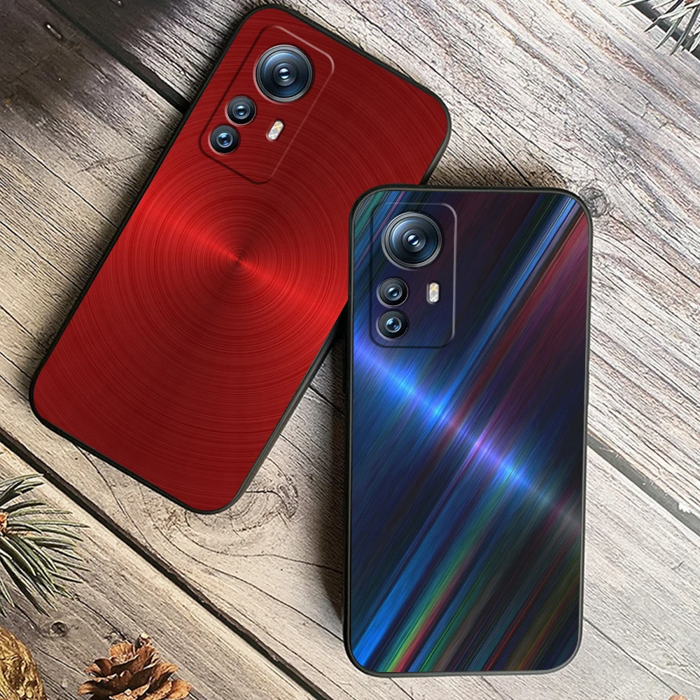 Red Blue Metal And Seawater For Xiaomi Mi 13T 13 12T 12 11T 11i 11 A3 10T 10 9 Pro Lite Ultra 5G Black Cover Phone Case