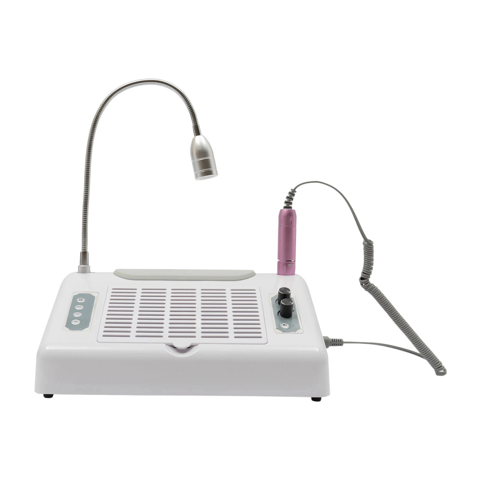 Macchina per manicure 5 in 1 con lampada per unghie UV LED, asciugatrice, aspirapolvere e collettore di polveri per trapano per unghie (USA)