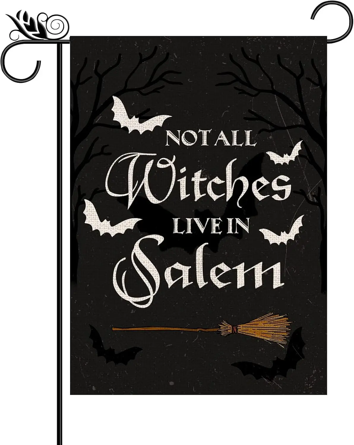 Halloween Witch Garden Flag Not All Witches Live In Salem Halloween Theme Yard Vertical Double Sided Decorations Flags for Outsi