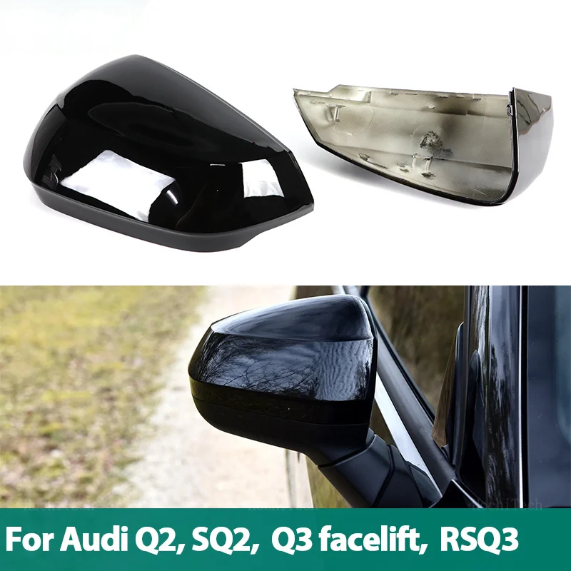 

Carbon ABS Mirror Cover Car Side Rearview Mirror Cap Cover Shell Replacement For Audi Q2 SQ2 2017-2024,Q3 RS Q3 RSQ3 2019-2024