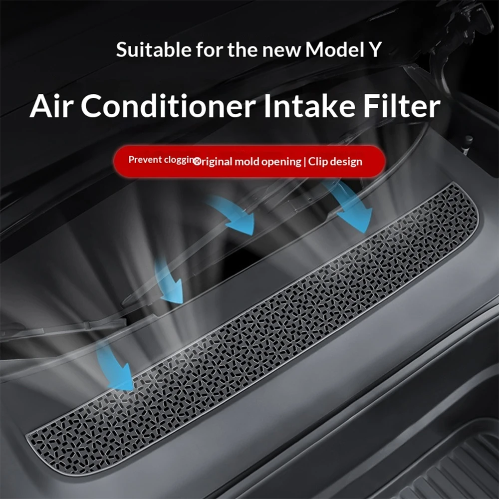 Car Air Inlet Protective Cover Intake Vent Anti-blocking Net Insect-proof Filter for Tesla Model YL 6-seater Model Y Juniper