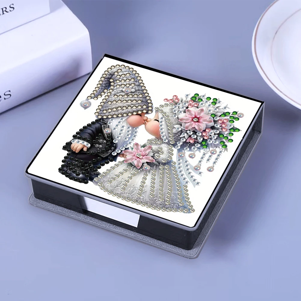 

PU 5D Diamond Painting Kit Note Box Diamond Art Notepad Box for Home Office Supplies Holiday Gifts