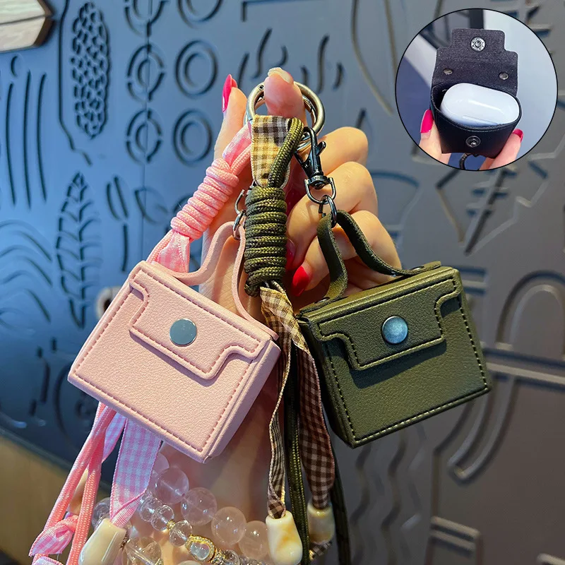 

Кожаный брелок конфетного цвета, модное украшение для ключей, подвеска для кошелька и мобильного телефона, милый и забавный аксессуар для женщин