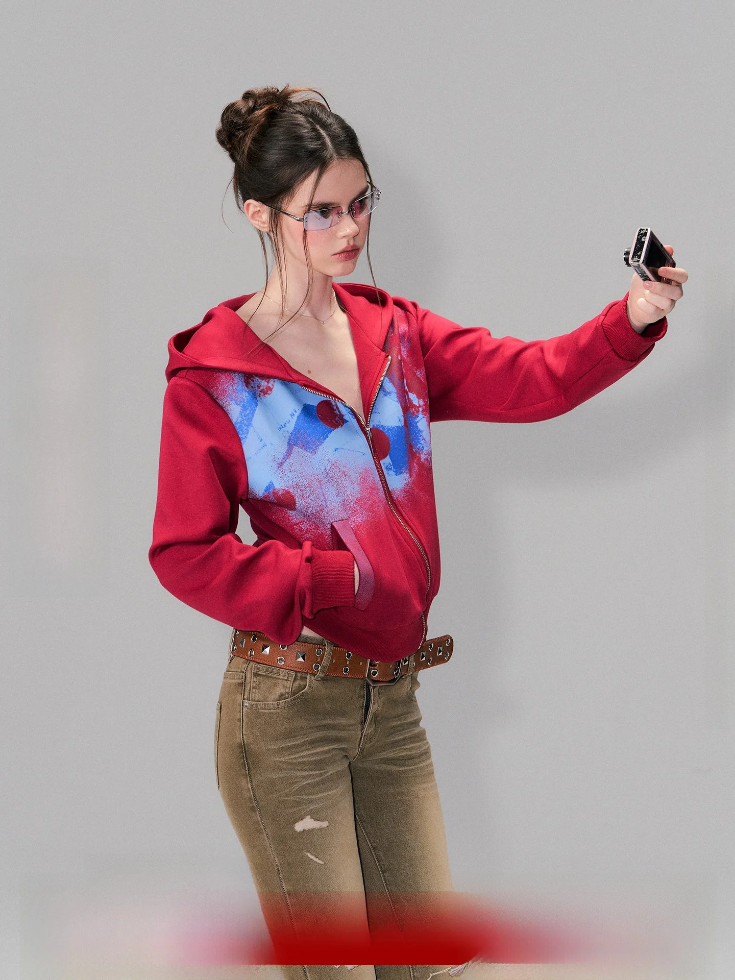 

Американская спортивная толстовка с принтом для женщин, куртка в стиле ретро Spicy Girl, из смесового полиэстера, с длинными рукавами, на молнии