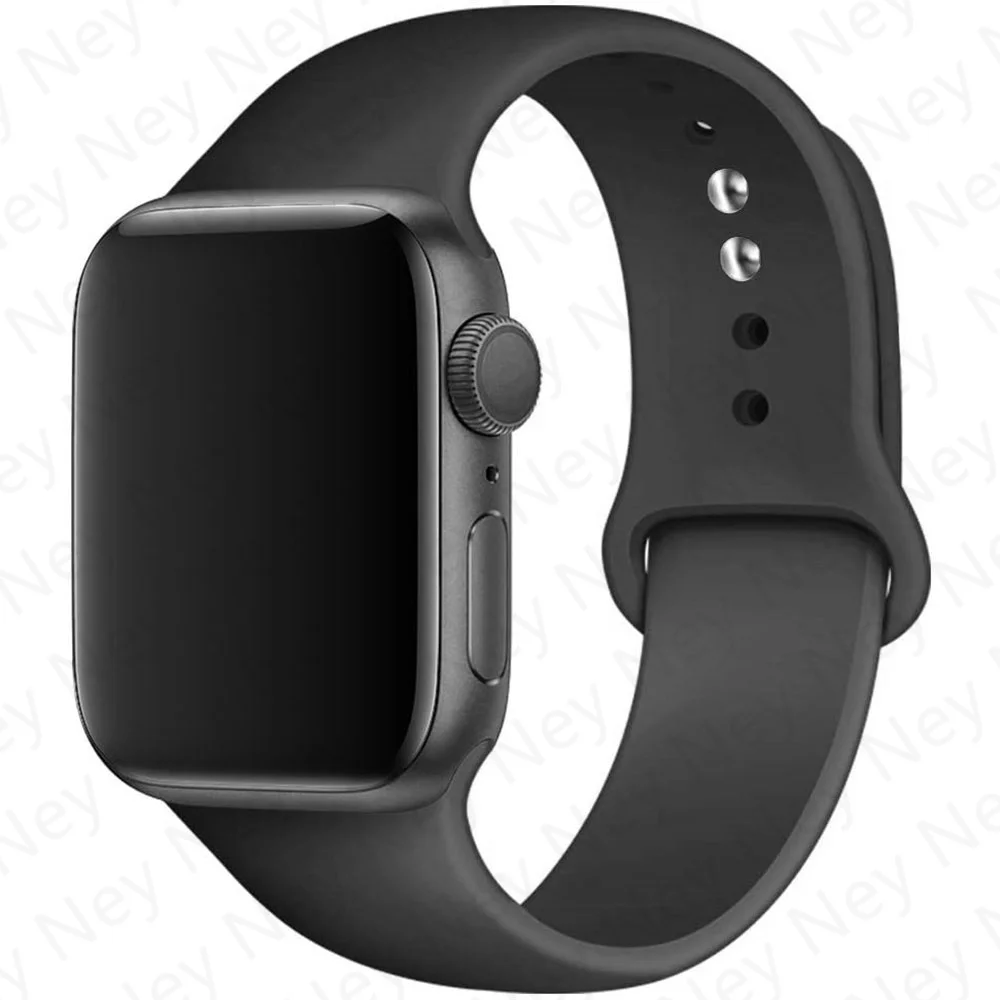 Correa de silicona para Apple Watch Ultra 2, pulsera deportiva de 49mm, 44mm, 45mm, 40mm, 49mm, 41mm, 38mm, 42mm, iwatch series 8, 7, 6, 5, 4, 3, SE