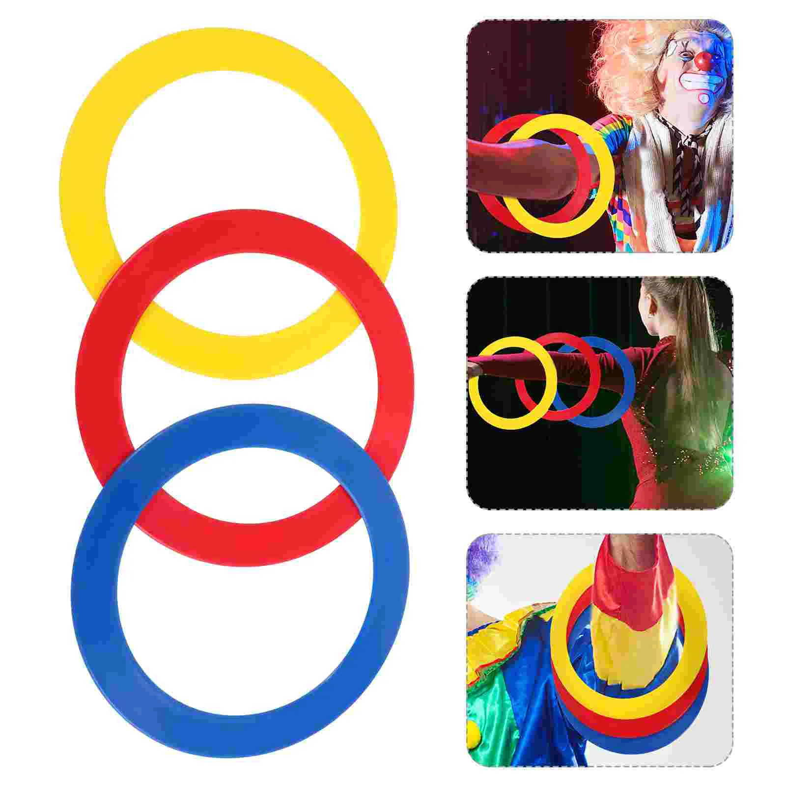 3pcs Circus Juggling Equipments Acrobatic Hand Rings Circus Ring Props Hand Skills Juggling Rings for Juggling Party Accessories