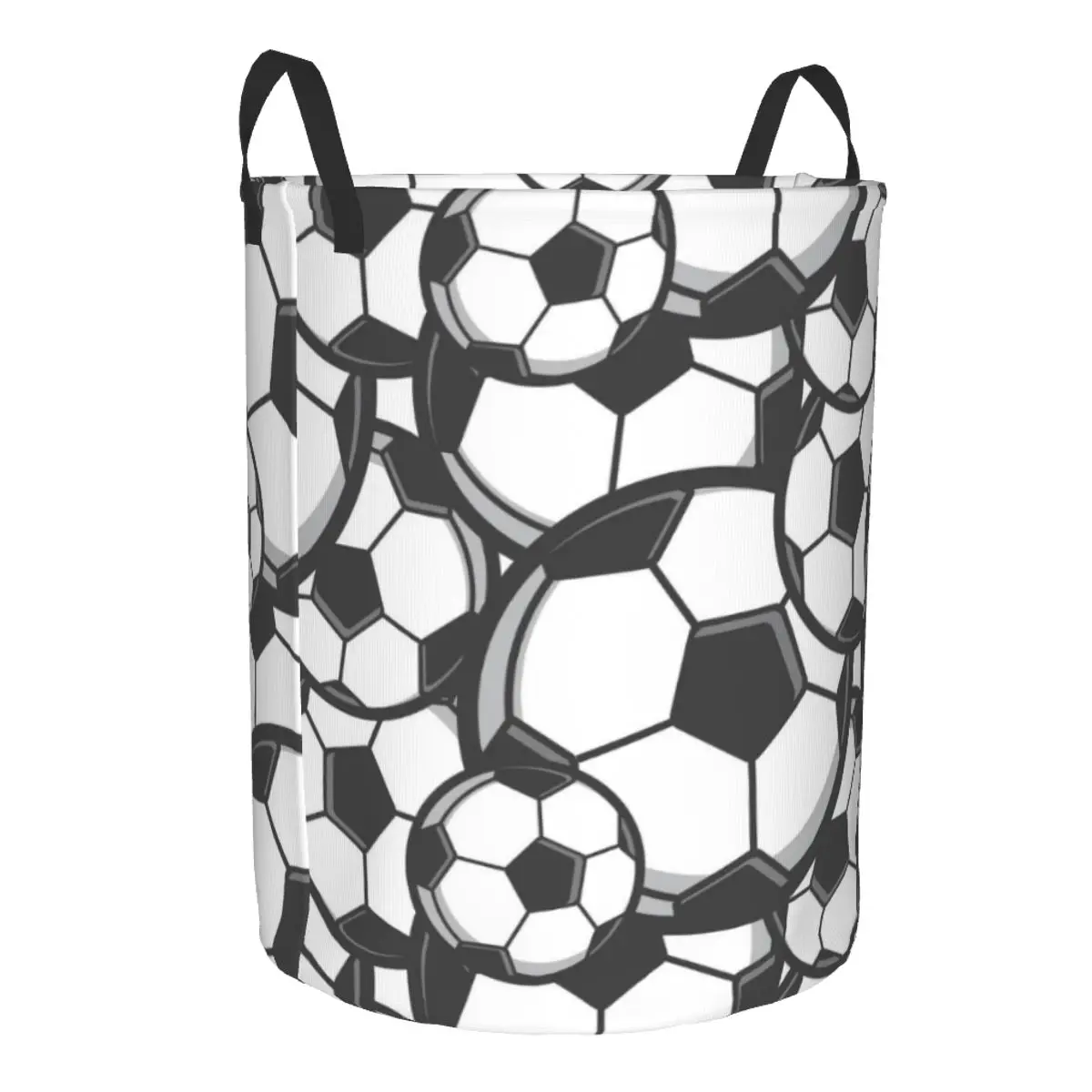 Folding Laundry Basket Football Soccer Pattern Dirty Clothes Storage Bucket Wardrobe Clothing Organizer Hamper