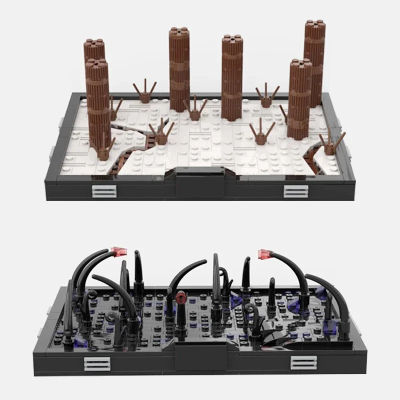 Звездная модель фильма Moc, строительные кирпичи, дуэль на дизайне, базовая технология, модульные блоки, подарки, рождественские игрушки, наборы «сделай сам», сборка