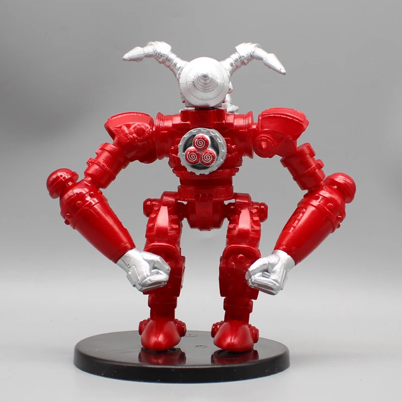 Joint-movable Robot Drill Bit Double Drill Bit Monitor Hand-made Model Red Statue Desktop Ornaments Game Surrounding Toy Gifts