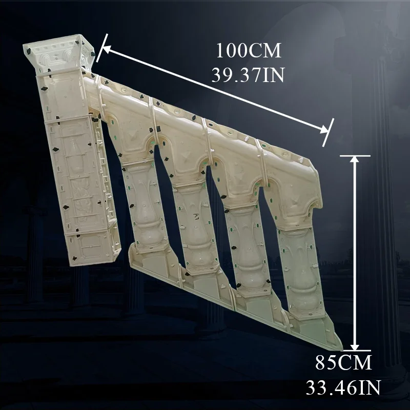 European Style Outdoor Slope Model Cement Stair Handrail Mold Indoor Outdoor Universal Cast-in-Place Staircase Template