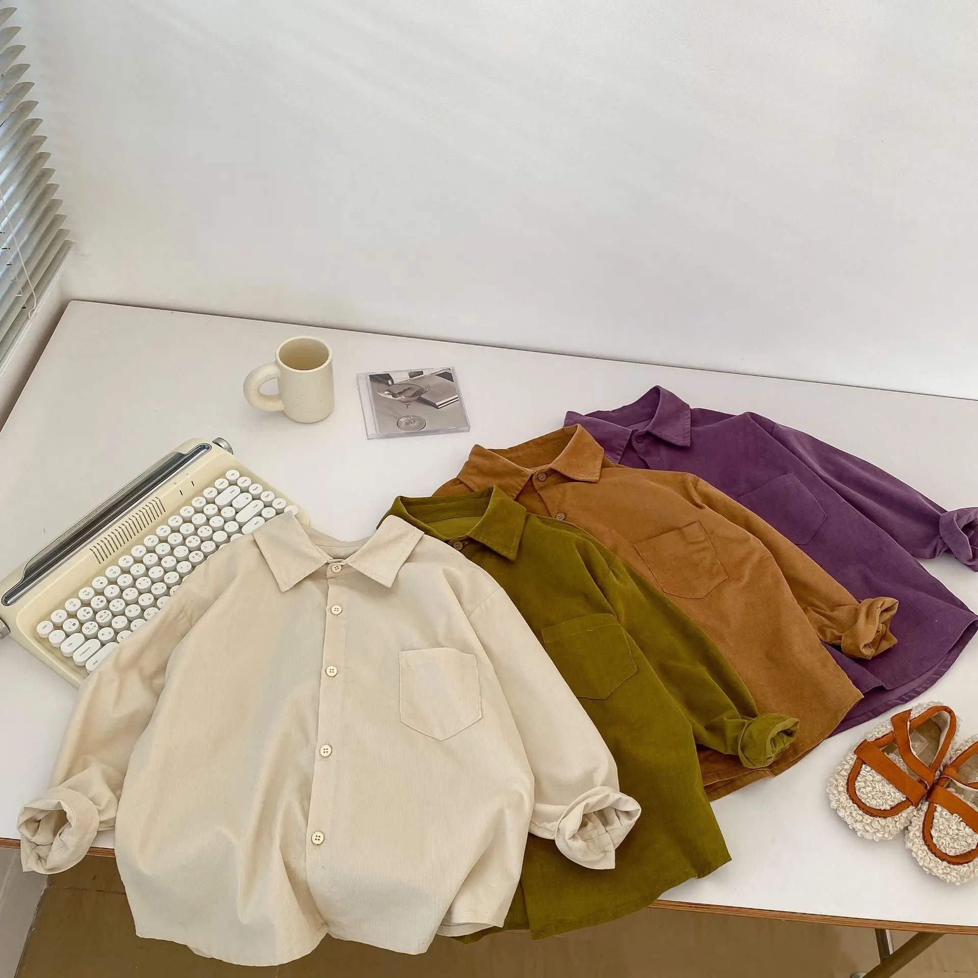 

Вельветовые рубашки для мальчиков, топы для девочек-подростков, элегантная качественная детская одежда с длинными рукавами