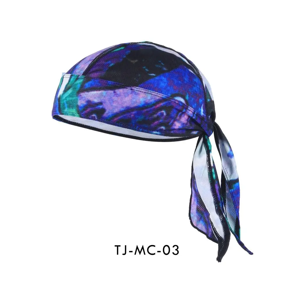 

Head Scarf Sweat Breathable Cycling Cap Quick Dry Sunscreen Bicycle Helmet Liner Printing Adjustable Bandana Headscarf Summer