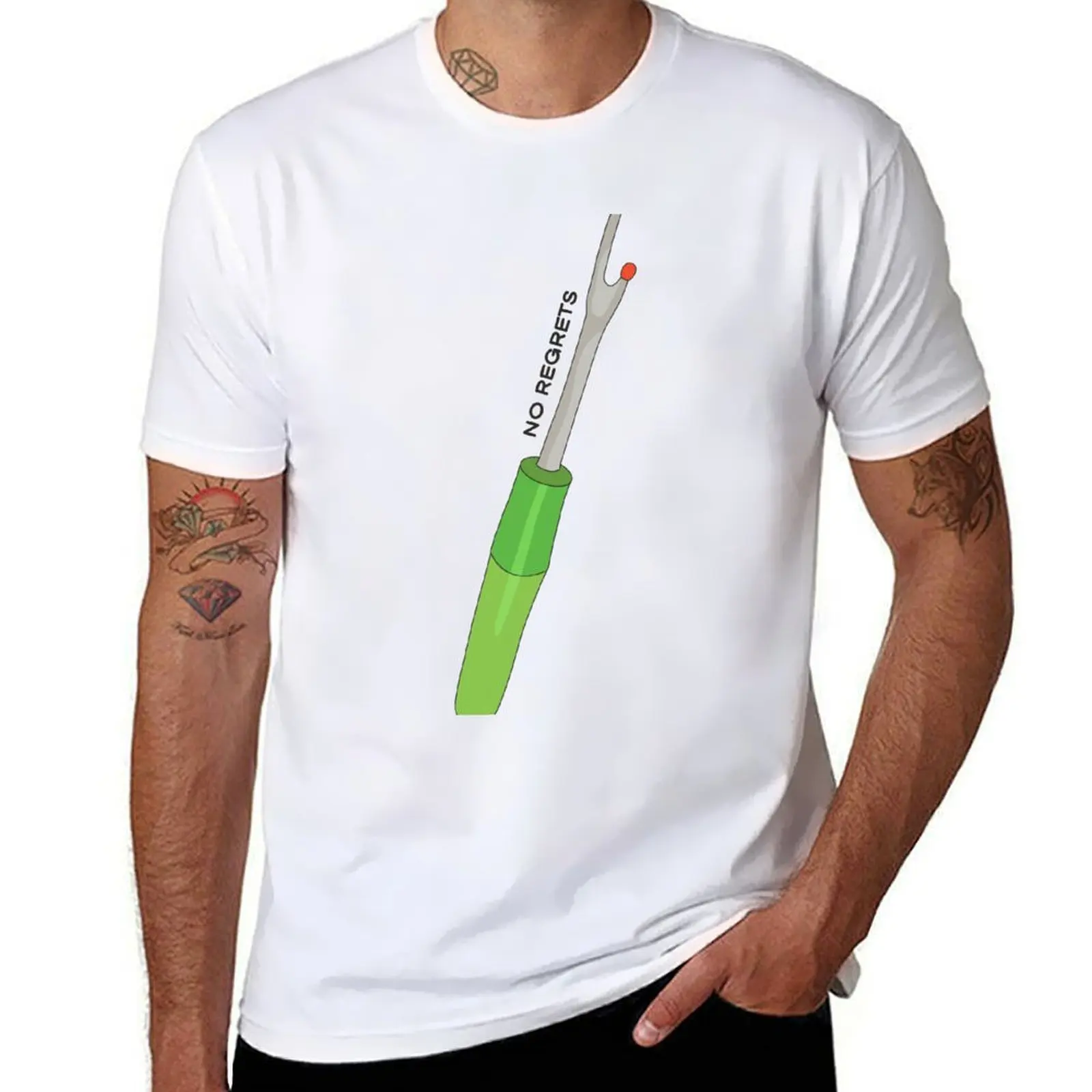 

No regrets seam ripper T-Shirt funny t shirts cotton t shirt man casual T-Shirt