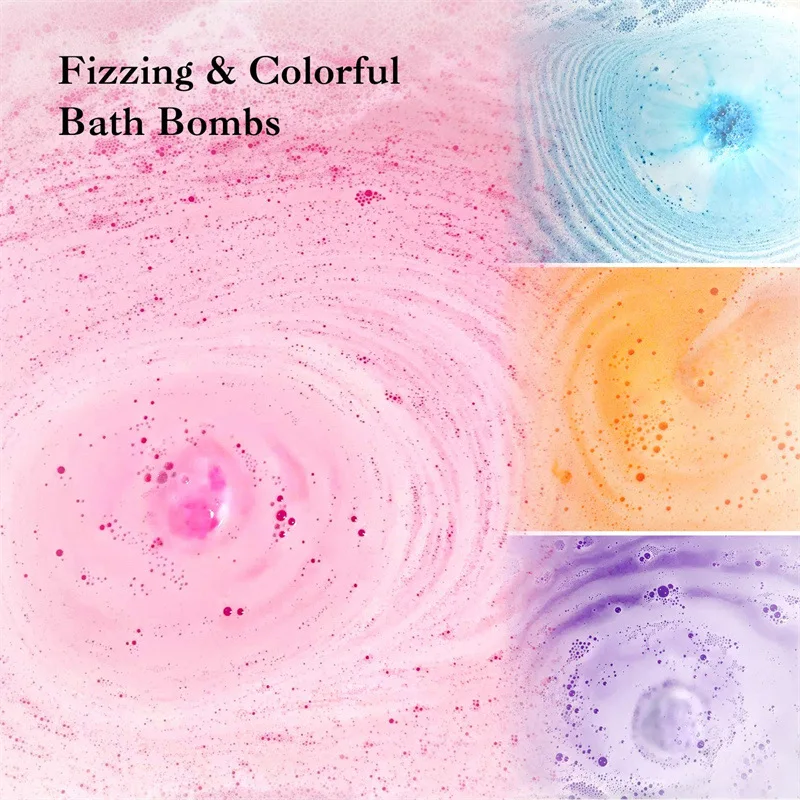 Bath Bombs Gift,1/2Pcs Handmade Rich in Essential Oil,Moisturize Dry Skin,Perfect for Bubble&Spa Bath,Birthday Mothers day Gifts