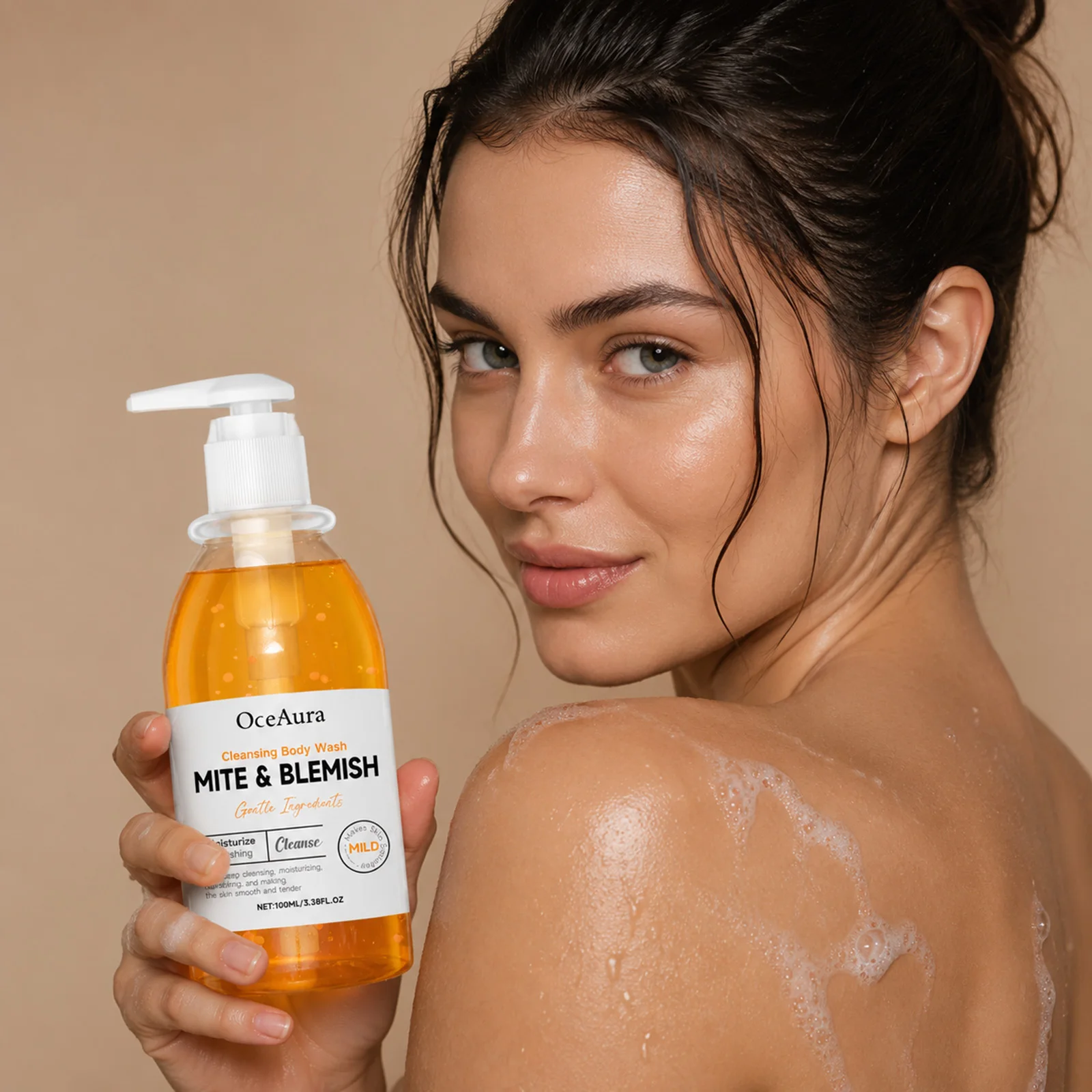 Mite Removal Body Wash for Exfoliating Salicylic Acid Aloe Vera Deep Cleansing Moisturizing Smooth Rough Skin Bath Shower Gel