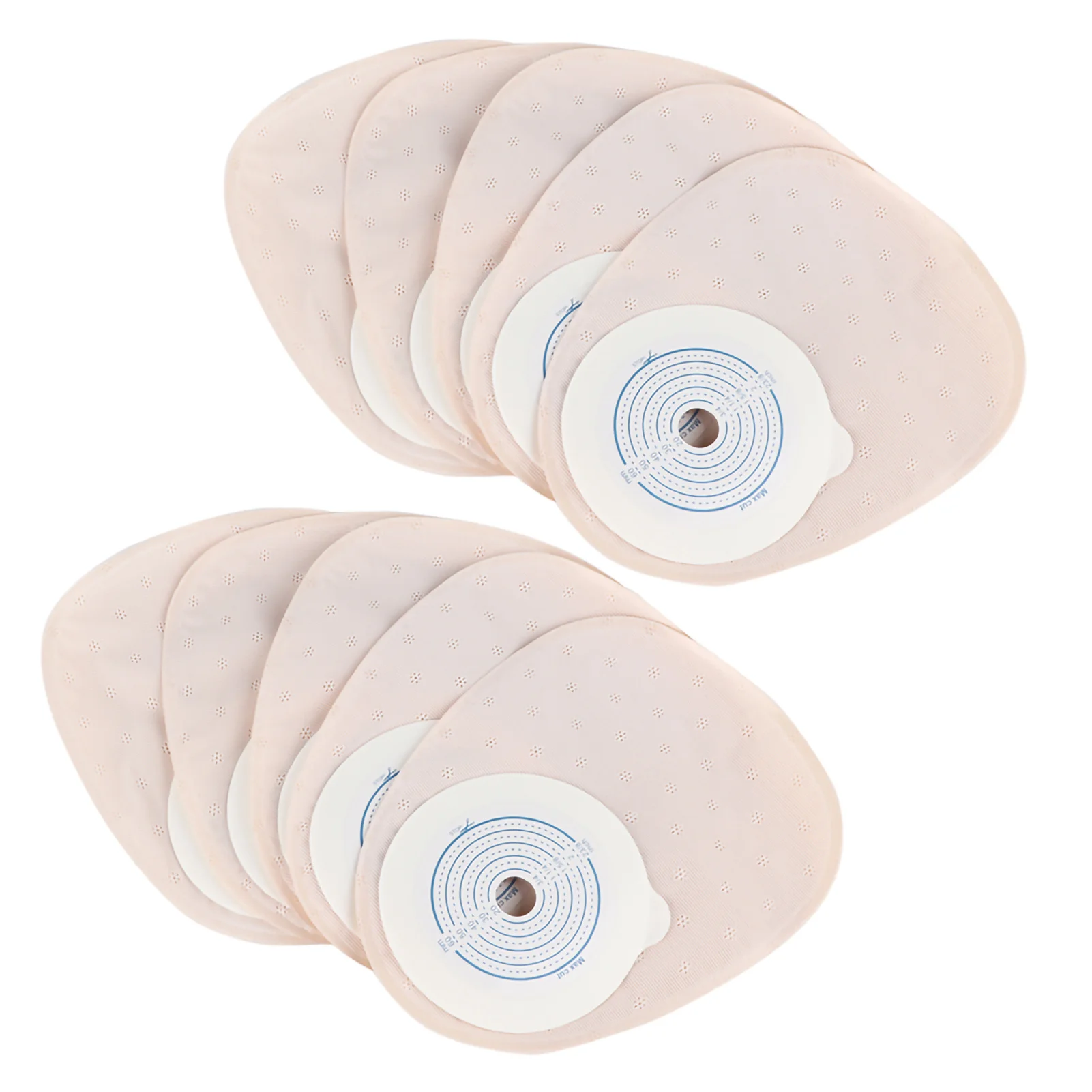10Pcs Disposable One-piece Stoma Care Bag Drainable Wearable Stoma Pouch Daily Use Body Care Accessory Set