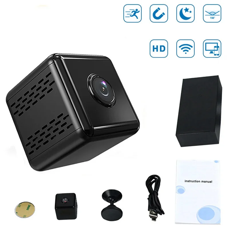 X6D Mini WiFi IP Camera Built-in Battery 1080P Wireless Home Security HD Surveillance Micro Camera Support Hidden TF Card