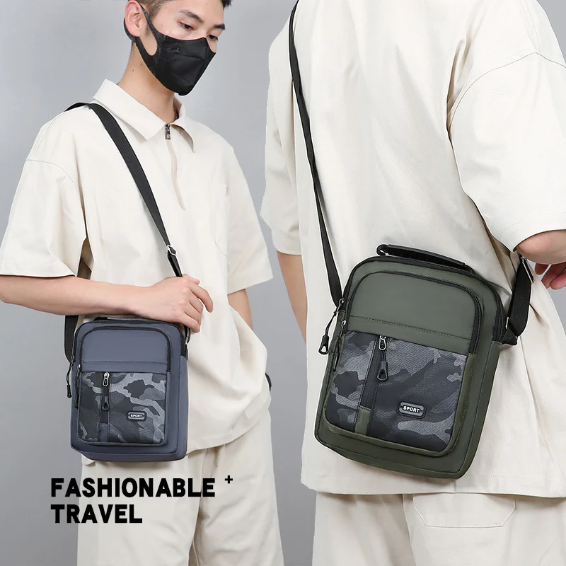 Fashion Camo Men's Single Shoulder Bag Large Capacity Handbags Waterproof Multi Pockets Business Leisure Crossbody Bags XA598C