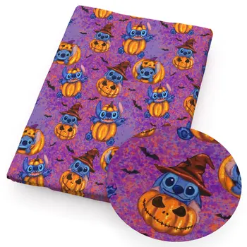 Letní žakárová brokátová látka s hvězdnou módou a dlouhou sukní, dámské oblečení, ručně šité látky na yard 6 nejlepší prodej látka Lilo a Stitch - №4