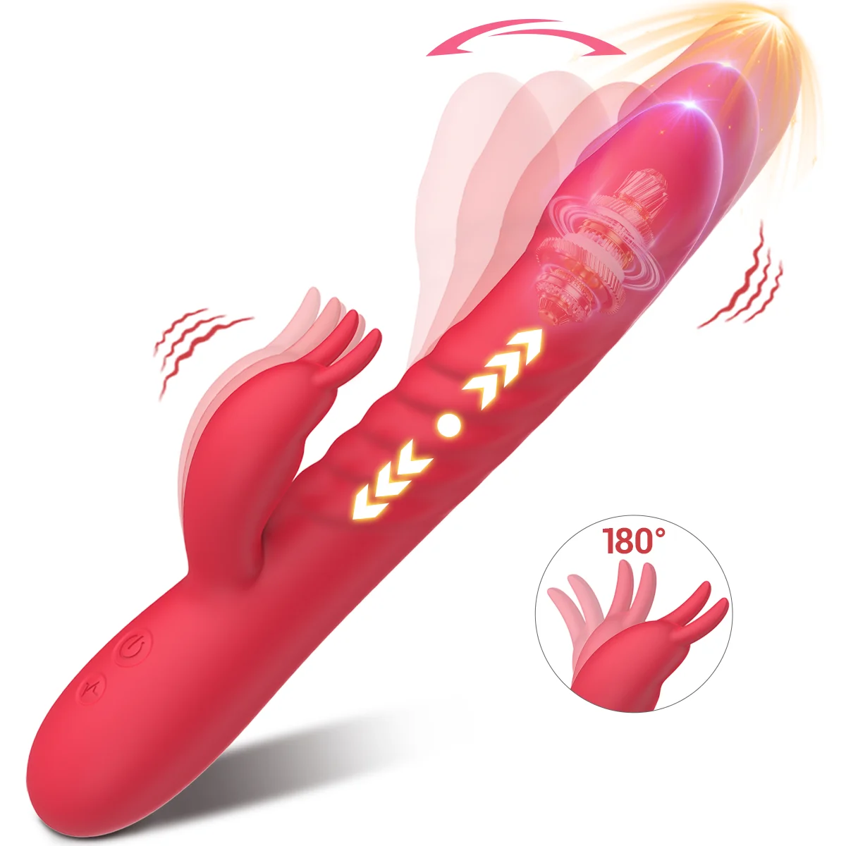 Wholesale Rabbit Vibrator for Women Telescopic Dildo G-Spot Vibrating Silicone Clitoral Stimulator Female Masturbator Sex Toys