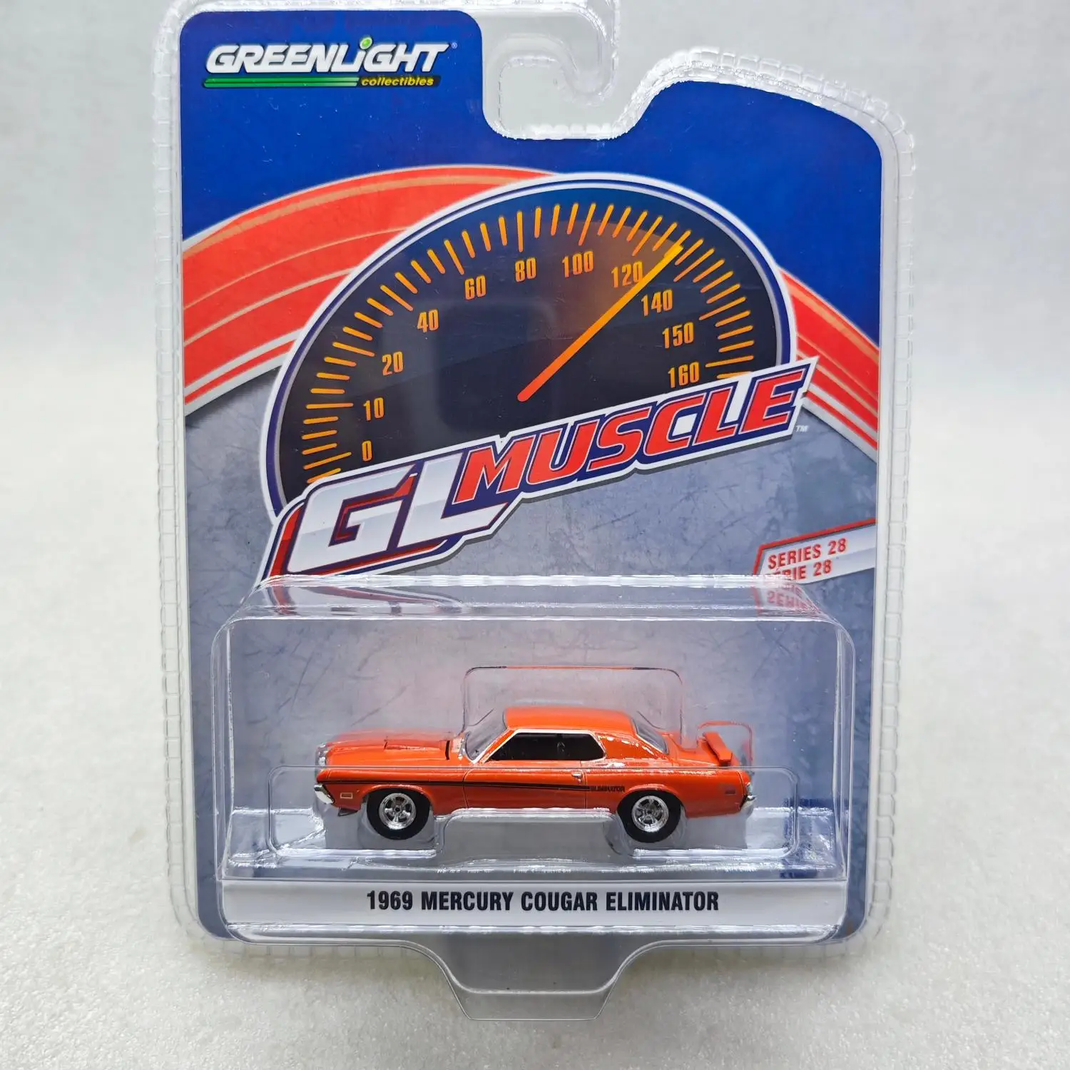 

Green Light 1:64 Green Light Muscle Series 28-1969 Mercury Cougar Eliminator - Competition Orange