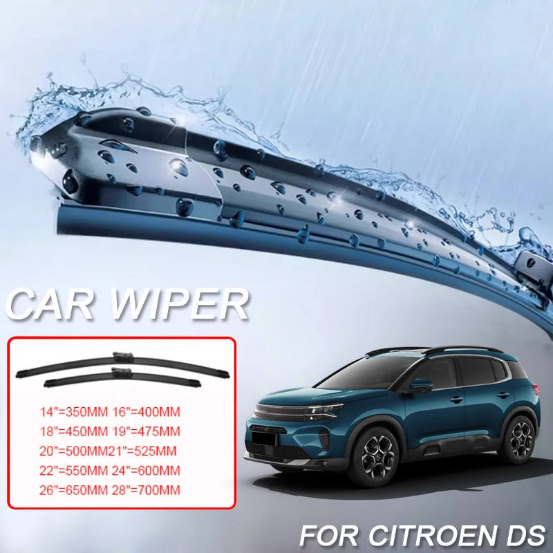 2PCS Car Blade Windshield Wiper Windshield Rubber For CITROEN C3 AIRCROSS C4 PICASSO C5X C5 AIRCROSS DS3 DS4 DS7 E-C4 E-C4X