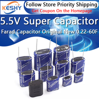 Super Capacitor Farad Capacitor Combination Type 5.5V 0.22F 0.33F 0.47F 0.5F 1F 1.5F 2F 2.5F 3.5F 4F 5F 7.5F 10F 15F 20F 25F 50F
