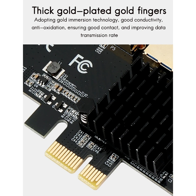 PCI-E Riser Card PCI-E 1X To 6 USB 3.0 Graphics Adapter Card PCI-E 1 To 6 Expansion For Bitcoin Mining