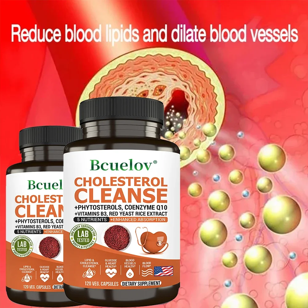 Cholesterol Cleanse Supplement - Helps Lower Cholesterol Levels and Promotes Healthy Cardiovascular and Arterial Circulation